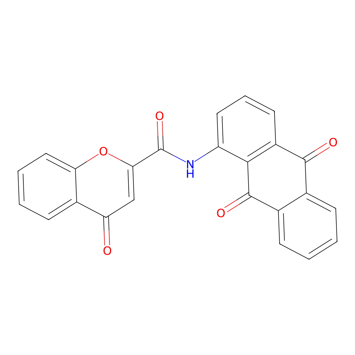 N-(9,10-dioxo-9,10-dihydroanthracen-1-yl)-4-oxo-4H-chromene-2-carboxamide molecular structure, CAS 361478-48-0