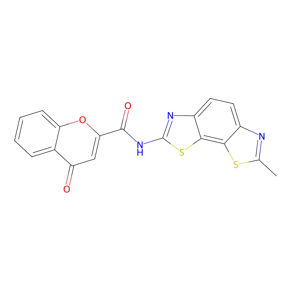 N-(7-methyl-[1,3]thiazolo[4,5-g][1,3]benzothiazol-2-yl)-4-oxochromene-2-carboxamide molecular structure, CAS 361478-74-2