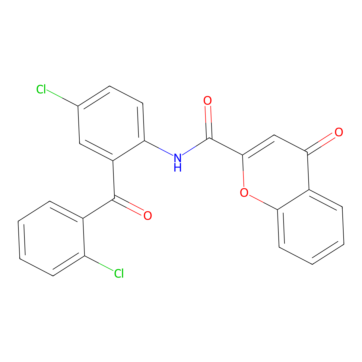 N-[4-chloro-2-(2-chlorobenzoyl)phenyl]-4-oxo-4H-chromene-2-carboxamide molecular structure, CAS 361478-80-0