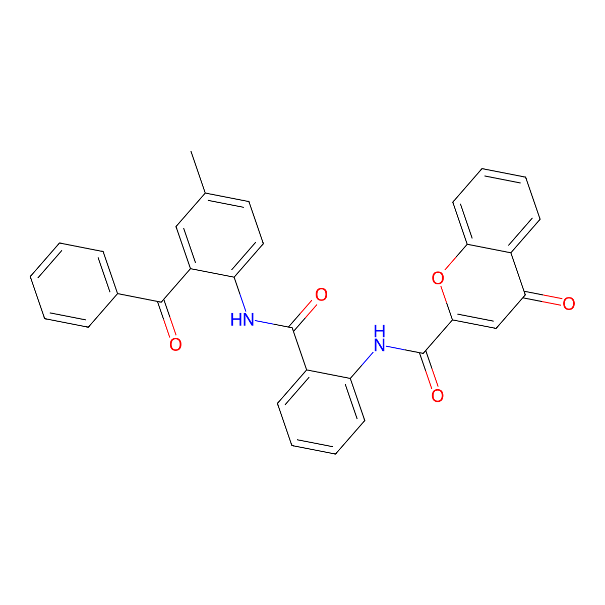 N-{2-[(2-benzoyl-4-methylphenyl)carbamoyl]phenyl}-4-oxo-4H-chromene-2-carboxamide molecular structure, CAS 361478-81-1