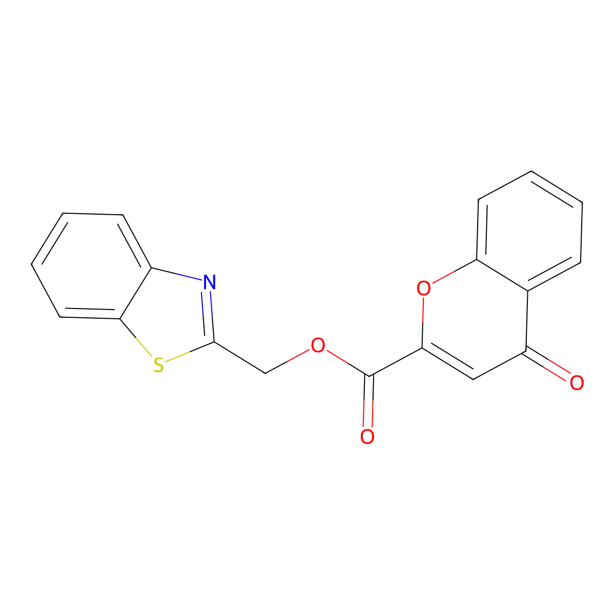 1,3-Benzothiazol-2-ylmethyl 4-oxochromene-2-carboxylate molecular structure, CAS 361478-89-9