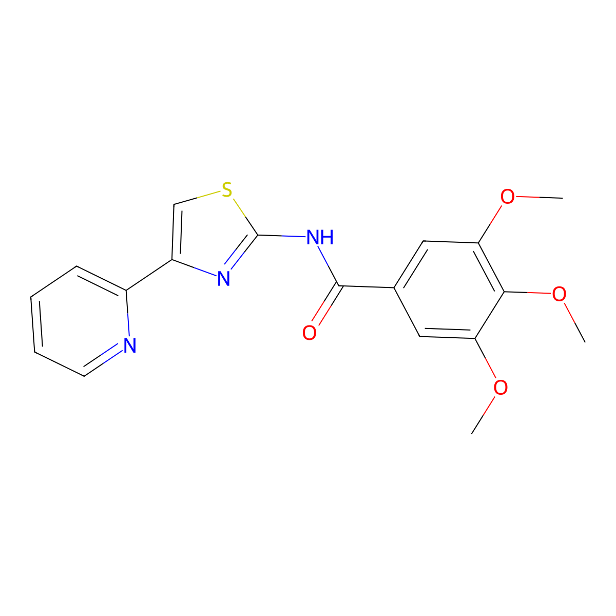 3,4,5-trimethoxy-N-(4-pyridin-2-yl-1,3-thiazol-2-yl)benzamide molecular structure, CAS 361479-18-7