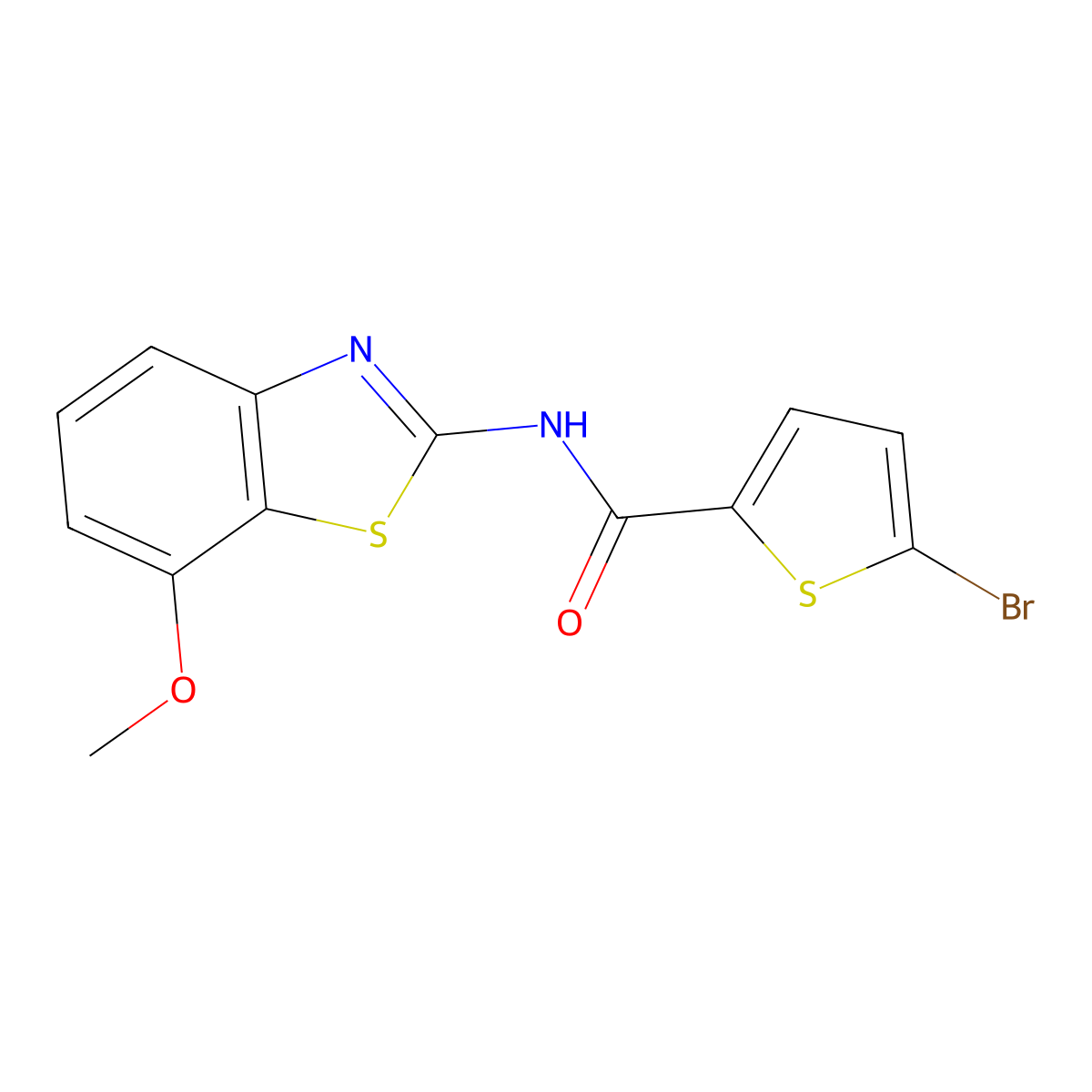 5-bromo-N-(7-methoxy-1,3-benzothiazol-2-yl)thiophene-2-carboxamide molecular structure, CAS 361479-65-4