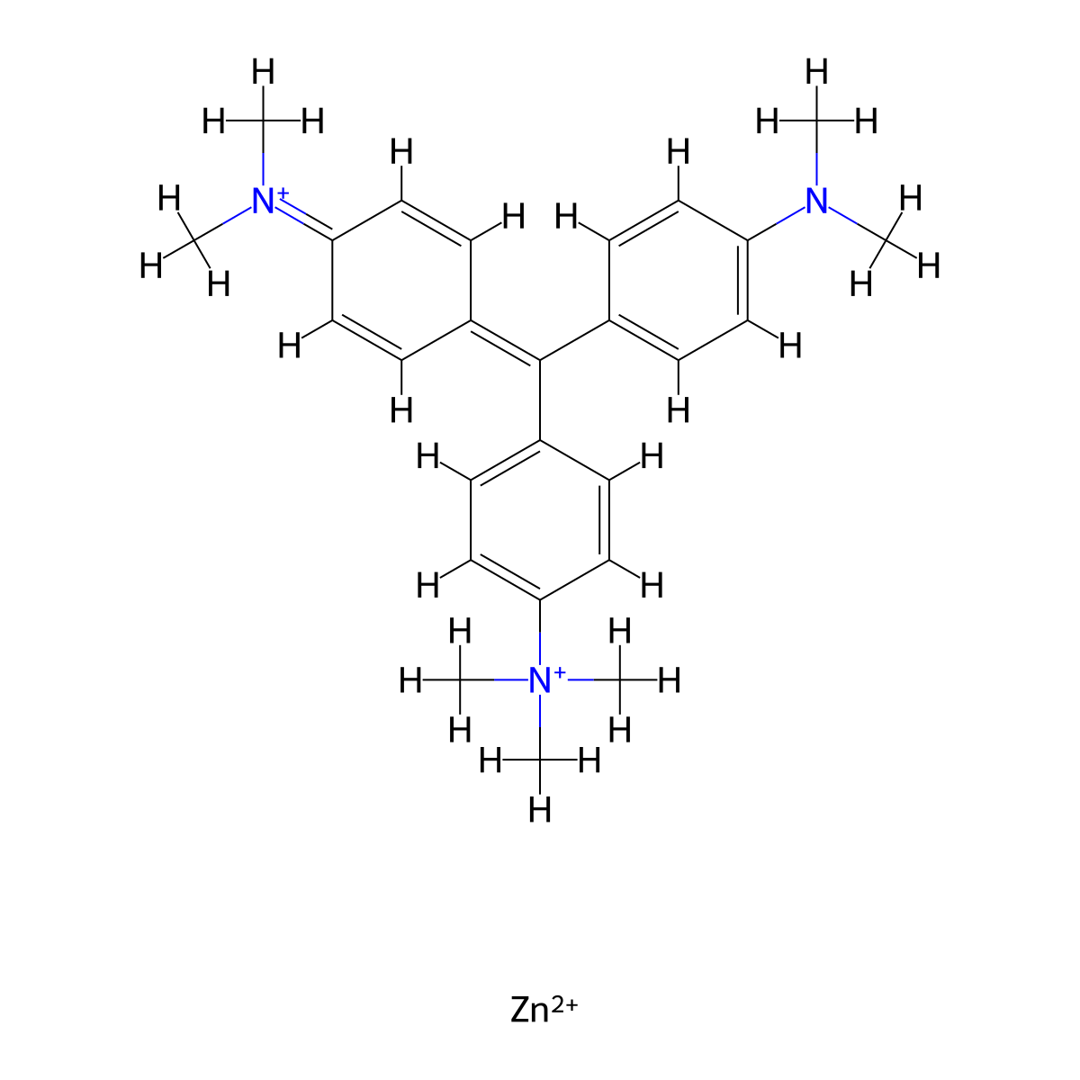 Methyl Green zinc chloride molecular structure, CAS 36148-59-1