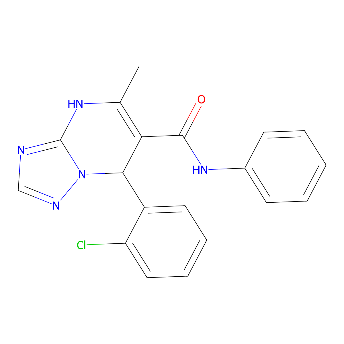 7-(2-chlorophenyl)-5-methyl-N-phenyl-4,7-dihydro-[1,2,4]triazolo[1,5-a]pyrimidine-6-carboxamide molecular structure, CAS 361481-10-9