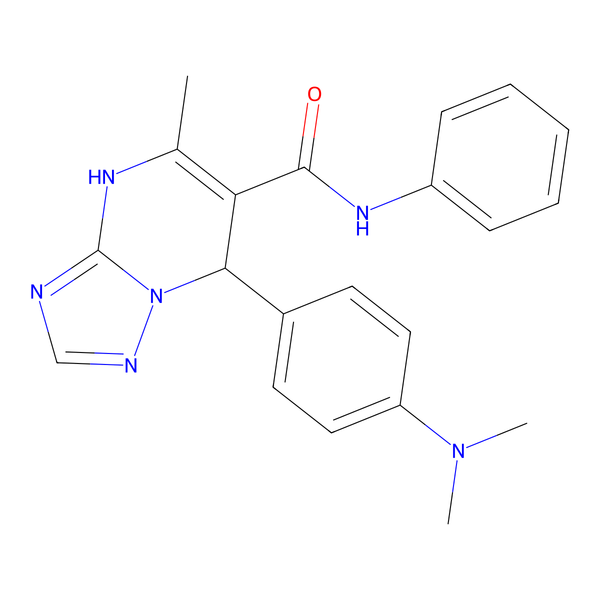 7-[4-(dimethylamino)phenyl]-5-methyl-N-phenyl-4,7-dihydro[1,2,4]triazolo[1,5-a]pyrimidine-6-carboxamide molecular structure, CAS 361481-12-1