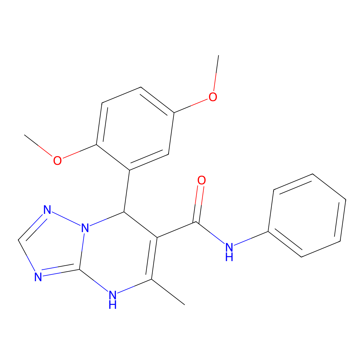 7-(2,5-dimethoxyphenyl)-5-methyl-N-phenyl-4,7-dihydro-[1,2,4]triazolo[1,5-a]pyrimidine-6-carboxamide molecular structure, CAS 361481-13-2