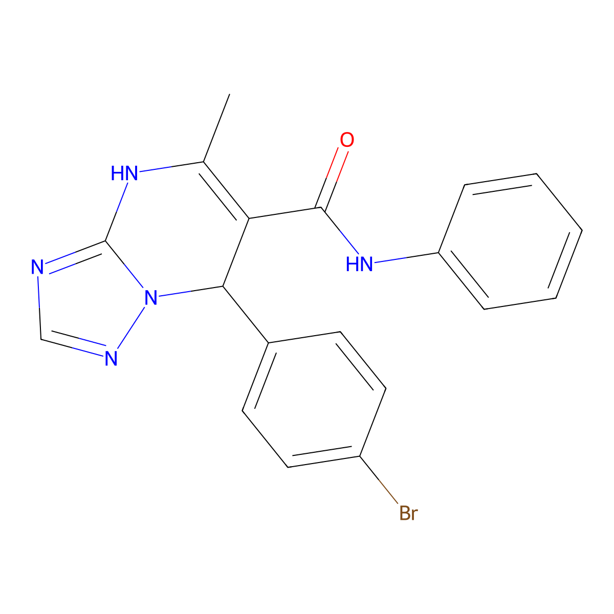 7-(4-bromophenyl)-5-methyl-N-phenyl-4,7-dihydro-[1,2,4]triazolo[1,5-a]pyrimidine-6-carboxamide molecular structure, CAS 361481-14-3