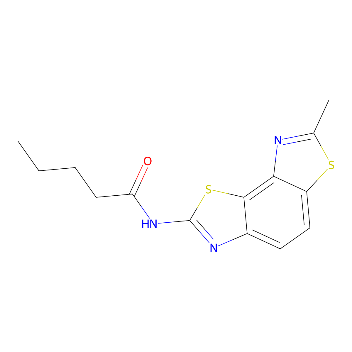 N-(7-methyl-[1,3]thiazolo[5,4-e][1,3]benzothiazol-2-yl)pentanamide molecular structure, CAS 361481-99-4