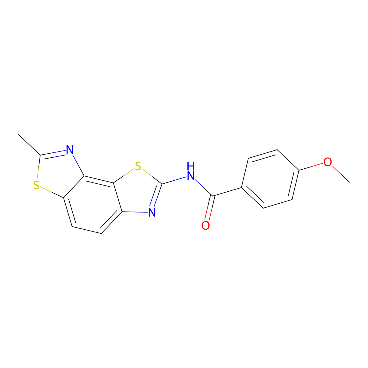 4-methoxy-N-(7-methyl-[1,3]thiazolo[5,4-e][1,3]benzothiazol-2-yl)benzamide molecular structure, CAS 361482-04-4