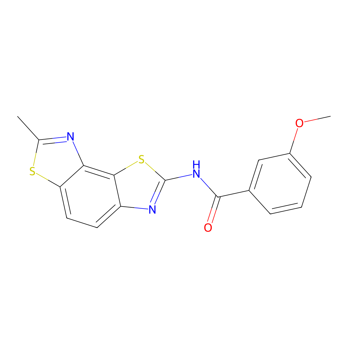 3-methoxy-N-(7-methylbenzo[1,2-d:3,4-d']bis(thiazole)-2-yl)benzamide molecular structure, CAS 361482-05-5