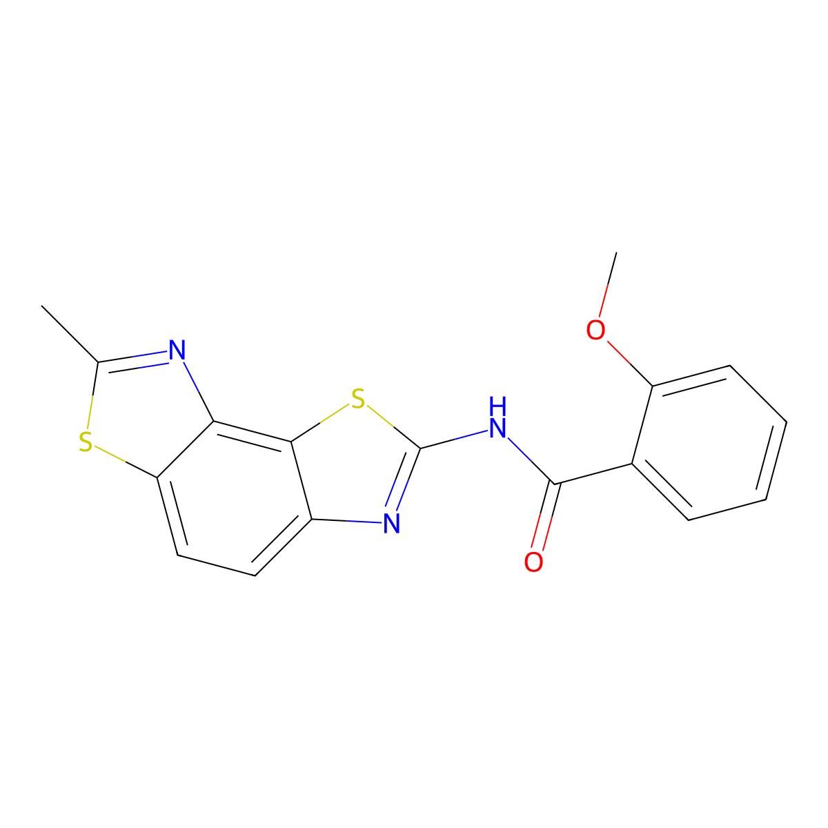 2-methoxy-N-(7-methyl-[1,3]thiazolo[5,4-e][1,3]benzothiazol-2-yl)benzamide molecular structure, CAS 361482-06-6