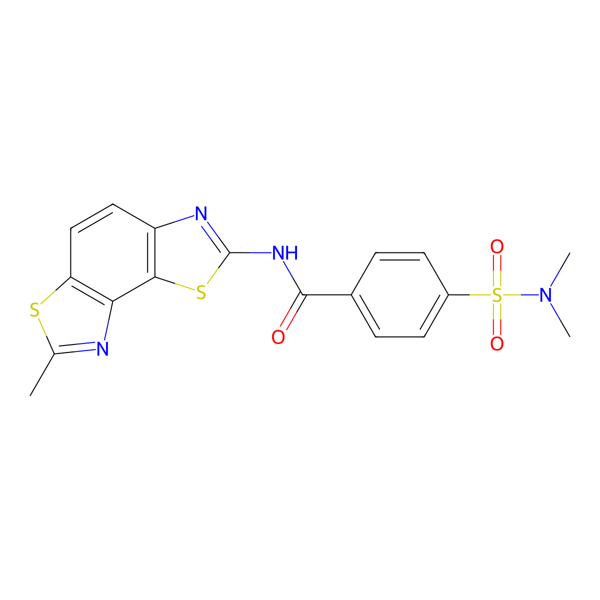 4-(dimethylsulfamoyl)-N-(7-methyl-[1,3]thiazolo[5,4-e][1,3]benzothiazol-2-yl)benzamide molecular structure, CAS 361482-08-8