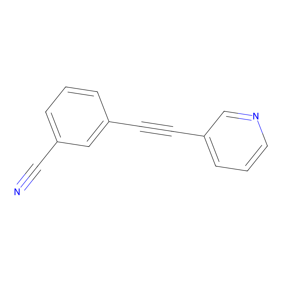 3-Pyridin-3-ylethynyl-benzonitrile molecular structure, CAS 361486-96-6