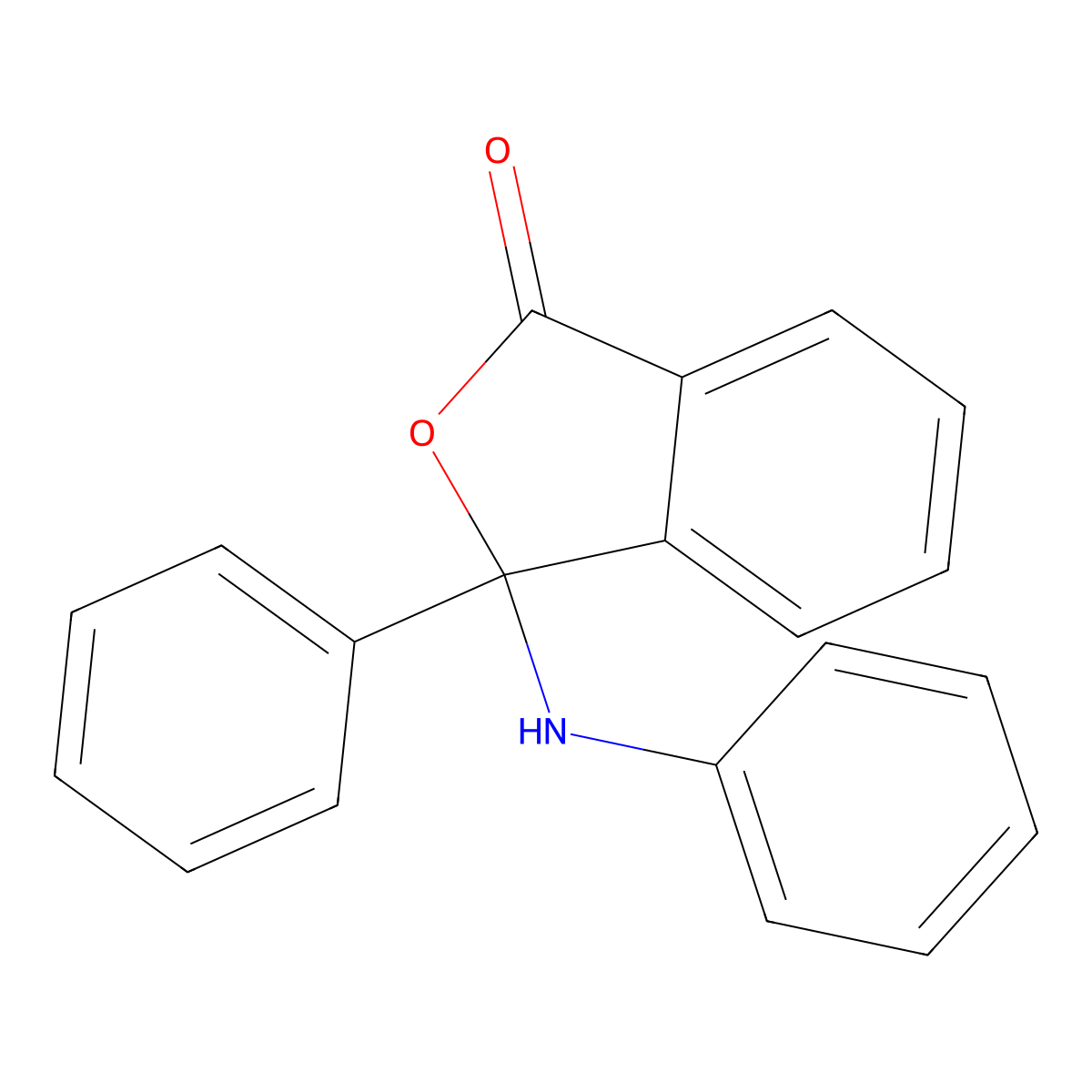1(3H)-Isobenzofuranone, 3-phenyl-3-(phenylamino)- molecular structure, CAS 36149-35-6