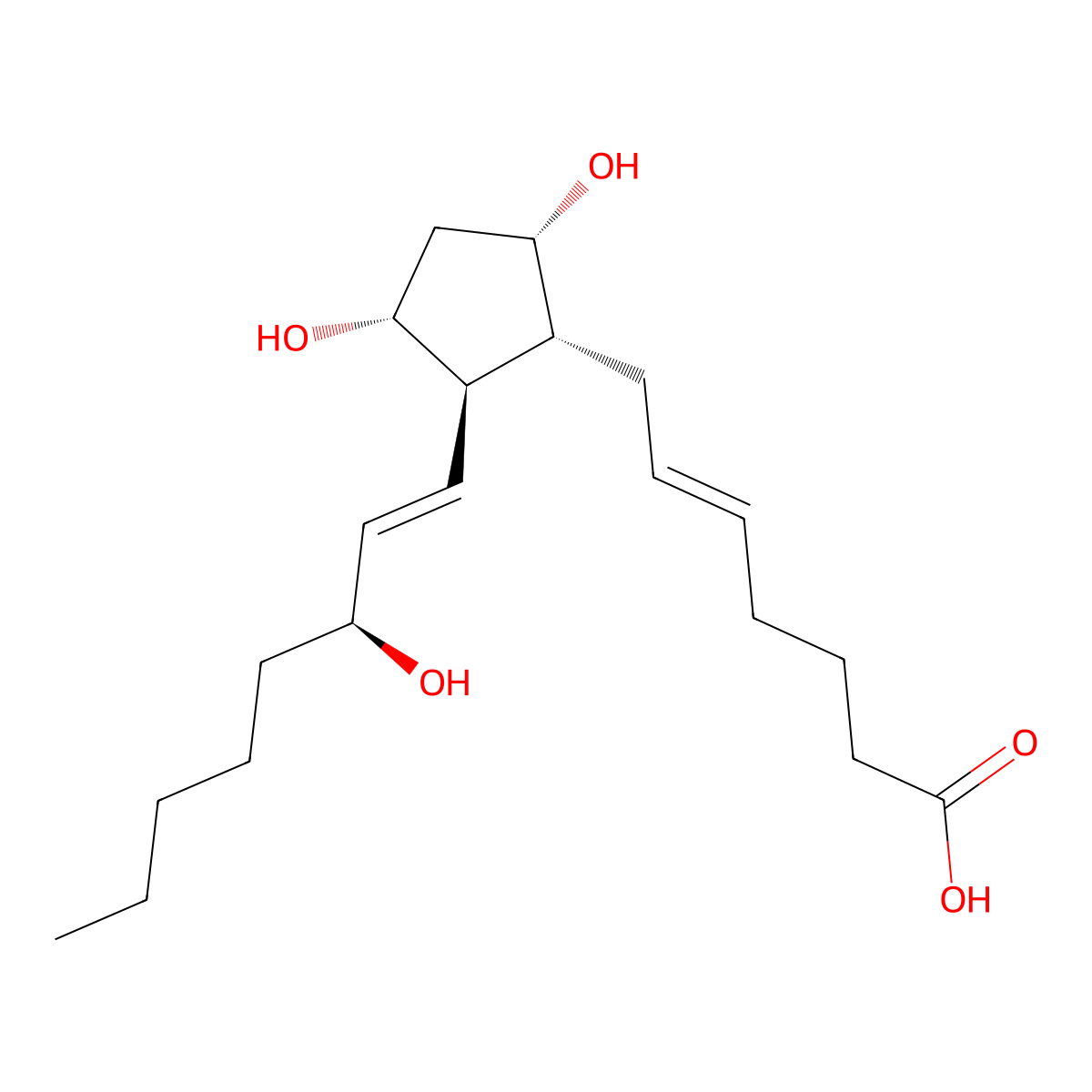 5-trans-PGF2alpha molecular structure, CAS 36150-01-3
