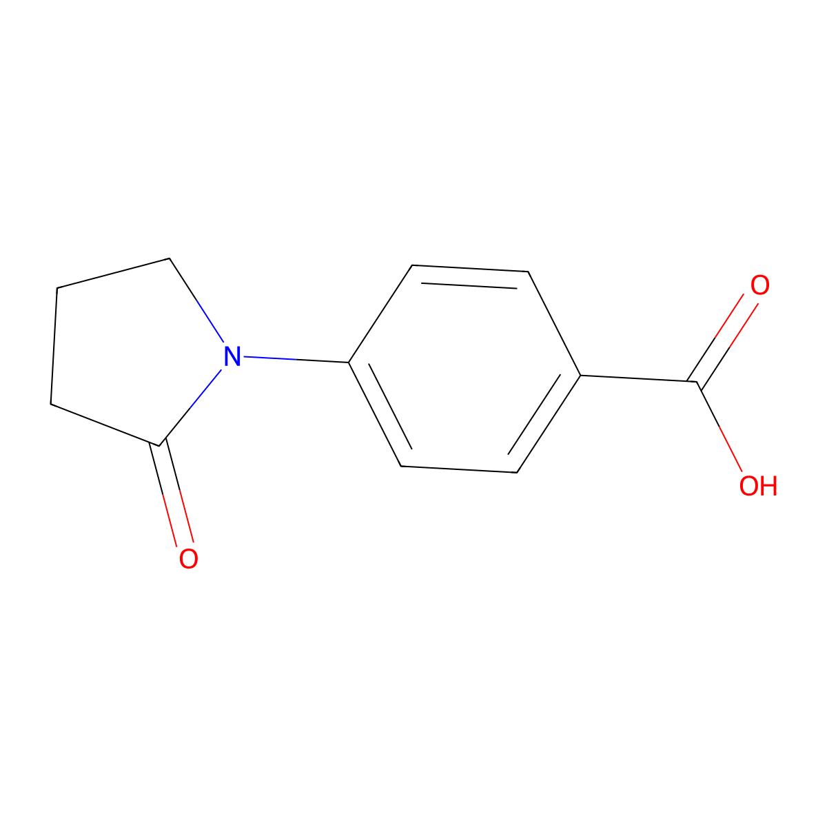 4-(2-Oxopyrrolidin-1-yl)benzoic acid molecular structure, CAS 36151-44-7