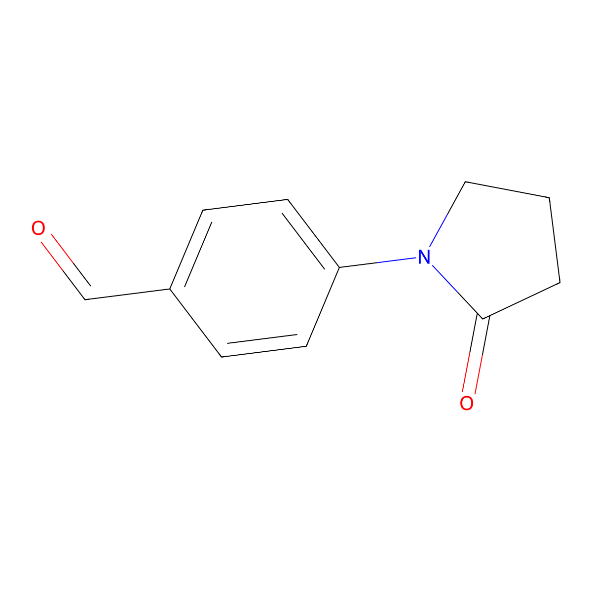 4-(2-Oxopyrrolidin-1-yl)benzaldehyde molecular structure, CAS 36151-45-8