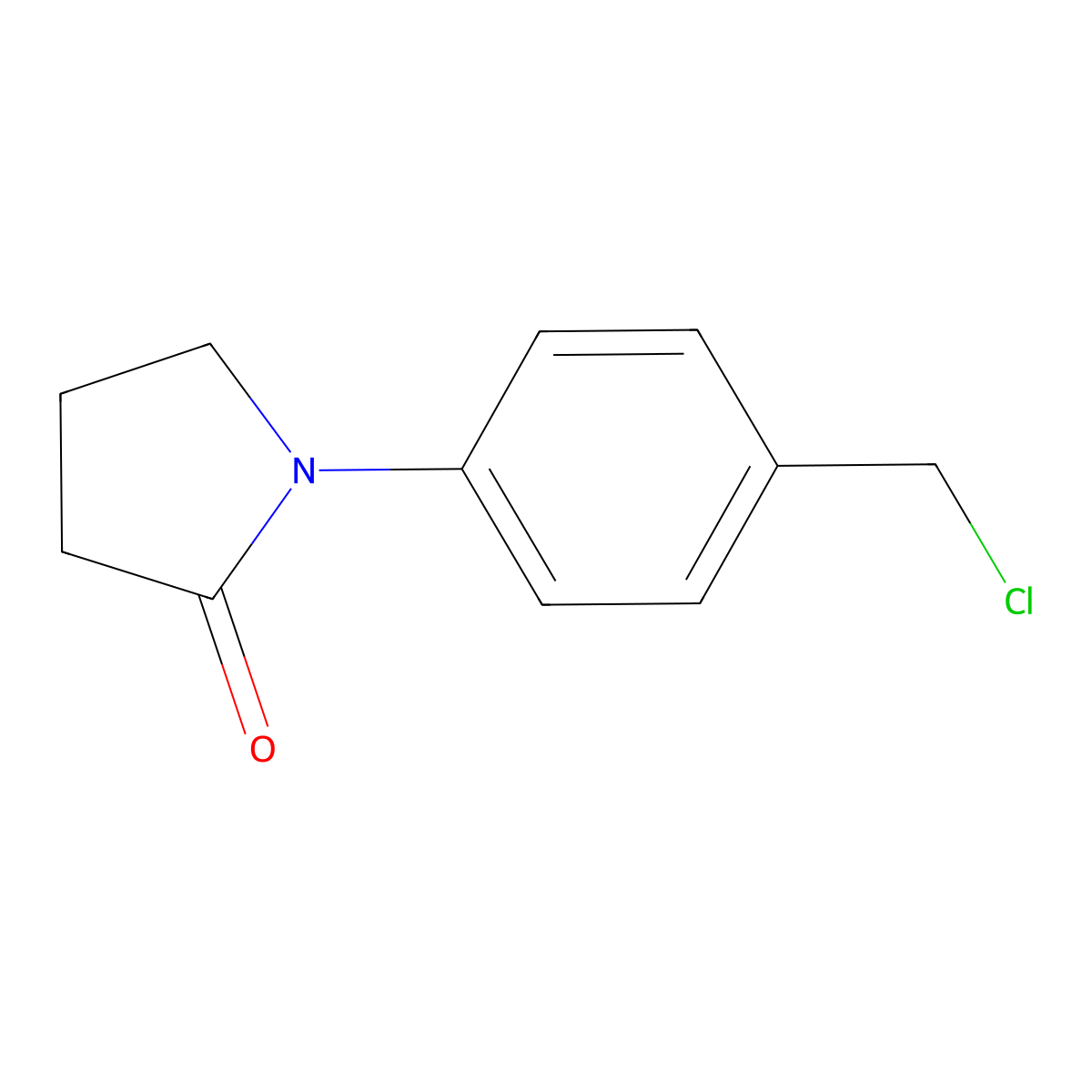 1-[4-(Chloromethyl)phenyl]pyrrolidin-2-one molecular structure, CAS 36152-29-1