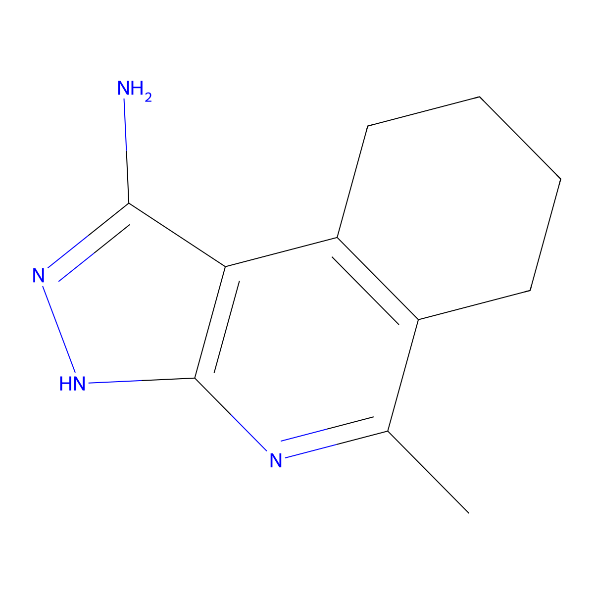 5-methyl-6,7,8,9-tetrahydro-2H-pyrazolo[3,4-c]isoquinolin-1-amine molecular structure, CAS 361534-91-0