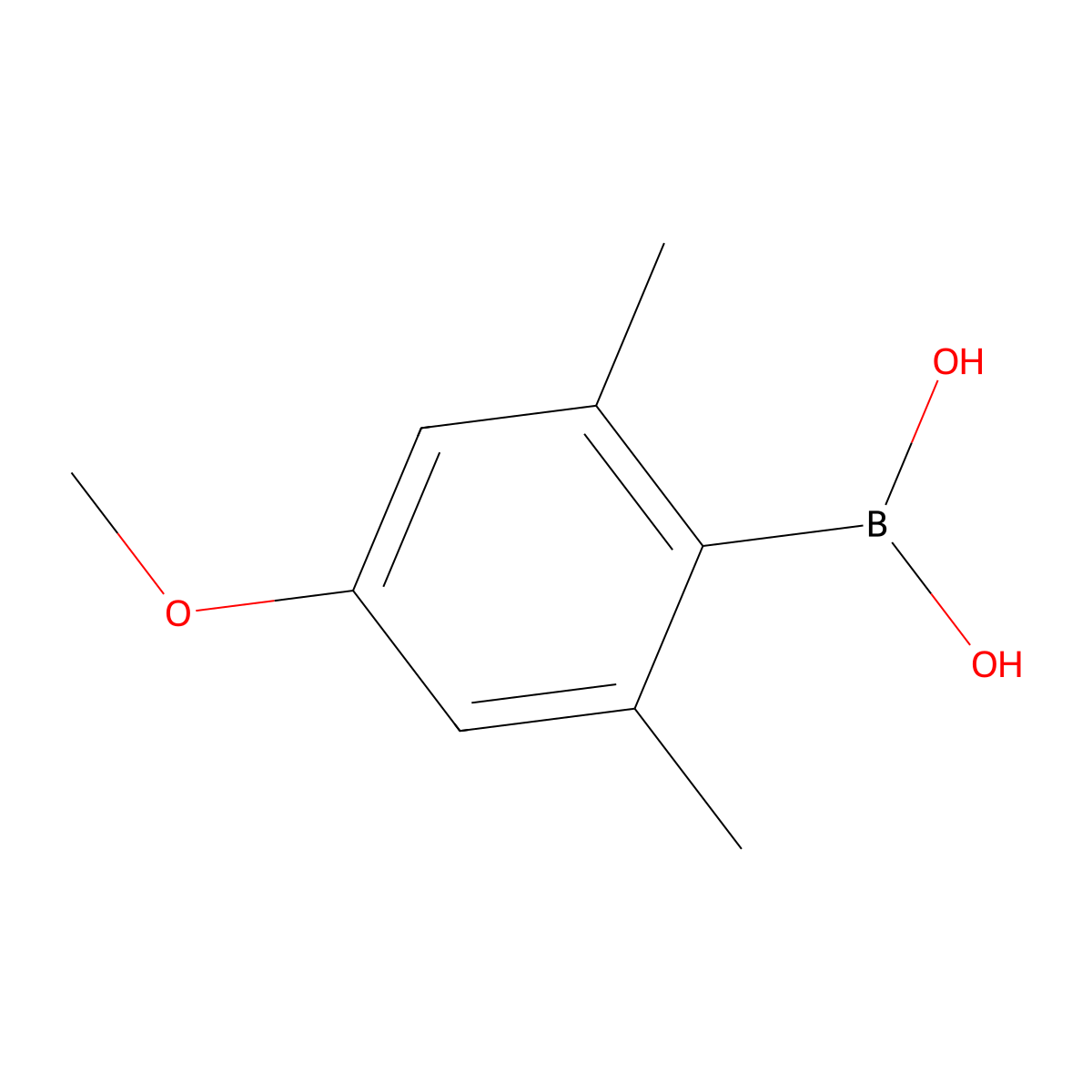 (2,6-Dimethyl-4-methoxyphenyl)boronic acid molecular structure, CAS 361543-99-9