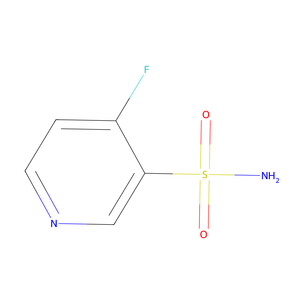 4-Fluoropyridine-3-sulfonamide molecular structure, CAS 361544-10-7