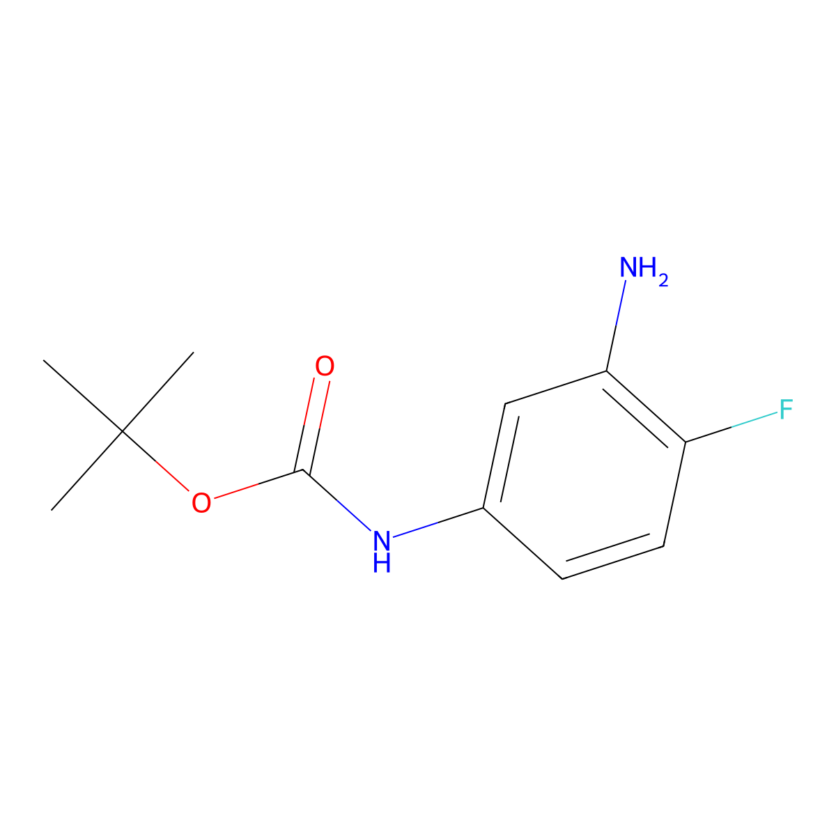 tert-butyl N-(3-amino-4-fluorophenyl)carbamate molecular structure, CAS 361548-95-0