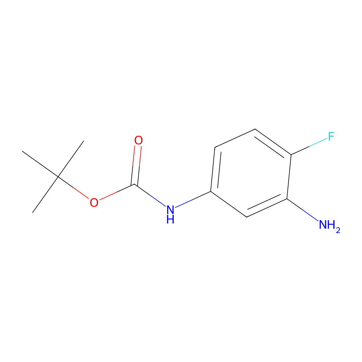 tert-butyl N-(3-amino-4-fluorophenyl)carbamate molecular structure, CAS 361548-95-0