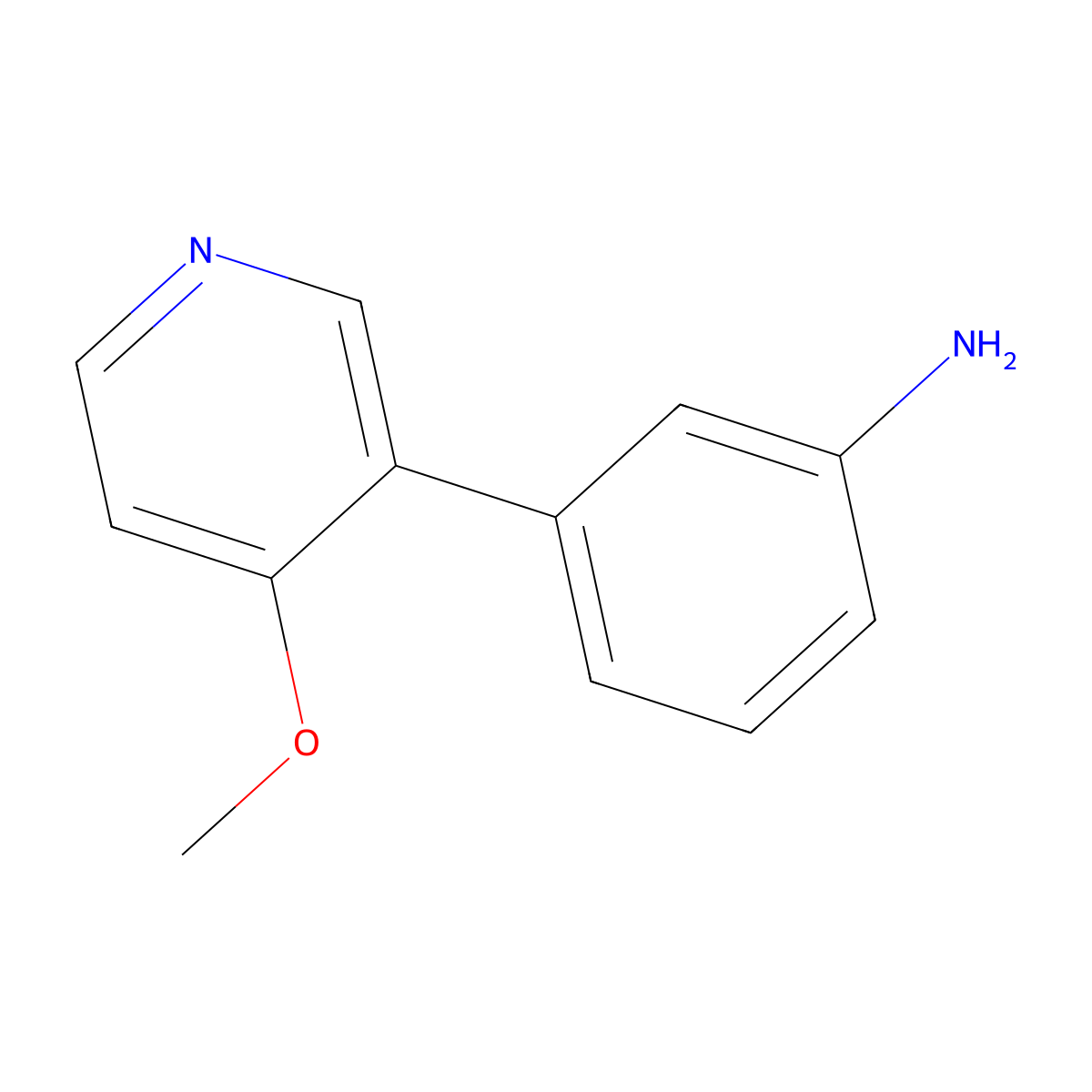 3-(4-Methoxy-3-pyridinyl)benzenamine molecular structure, CAS 361549-82-8