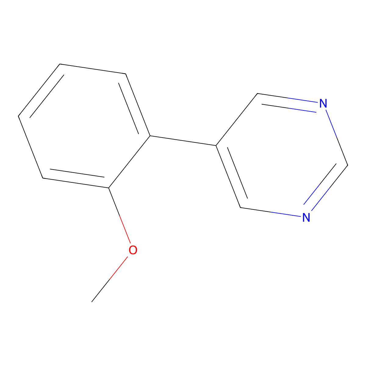 5-(2-Methoxyphenyl)pyrimidine molecular structure, CAS 361549-88-4