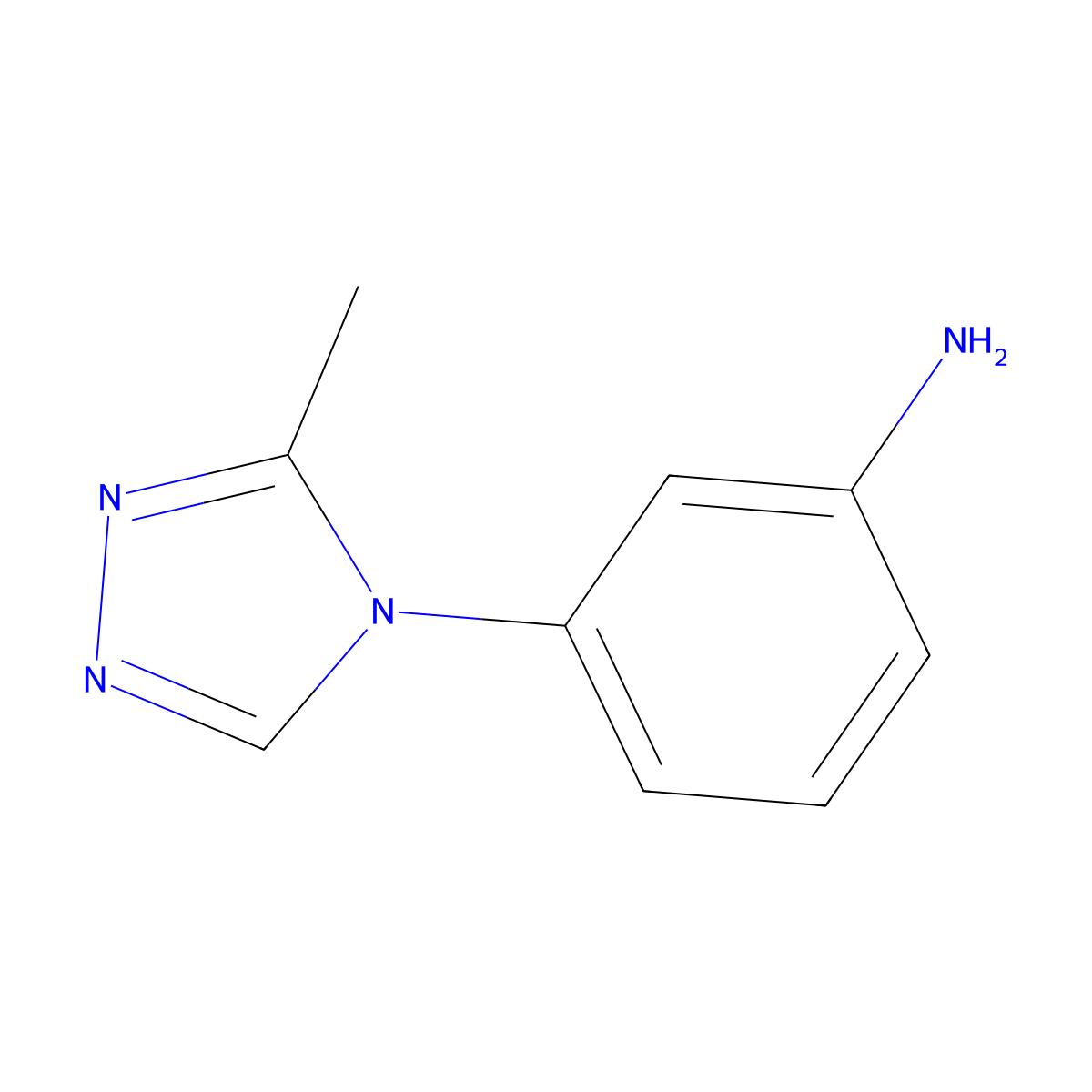 3-(3-methyl-4H-1,2,4-triazol-4-yl)aniline molecular structure, CAS 361549-92-0