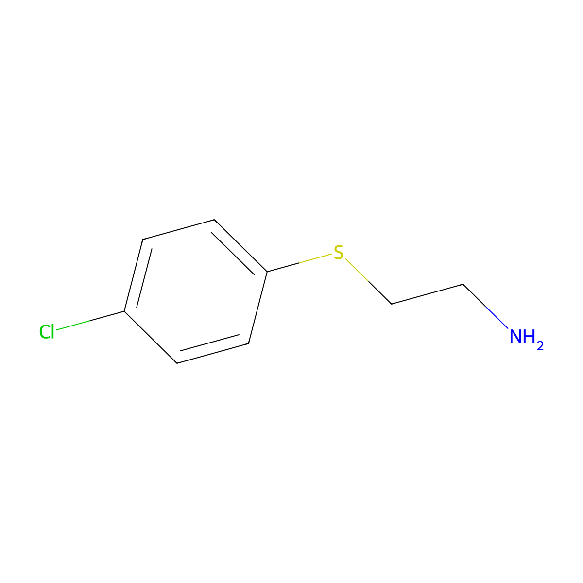 2-[(4-Chlorophenyl)thio]ethanamine molecular structure, CAS 36155-35-8