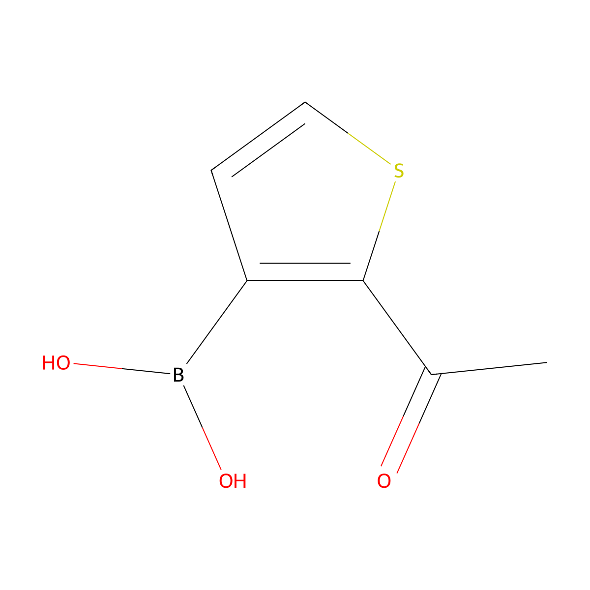 (2-Acetylthiophen-3-yl)boronic acid molecular structure, CAS 36155-74-5