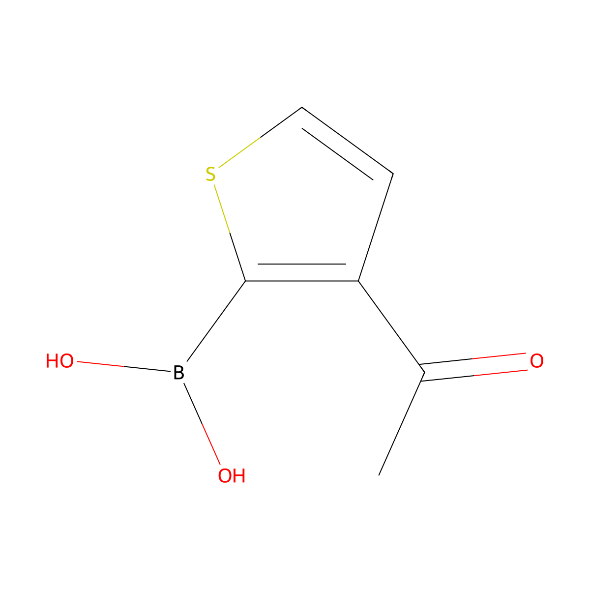 (3-Acetylthiophen-2-yl)boronic acid molecular structure, CAS 36155-75-6