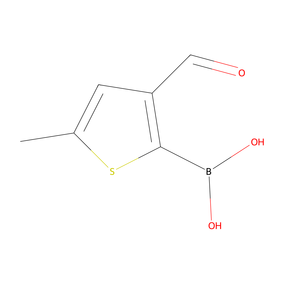 3-Formyl-5-Methyl-2-Thiopheneboronic acid molecular structure, CAS 36155-76-7