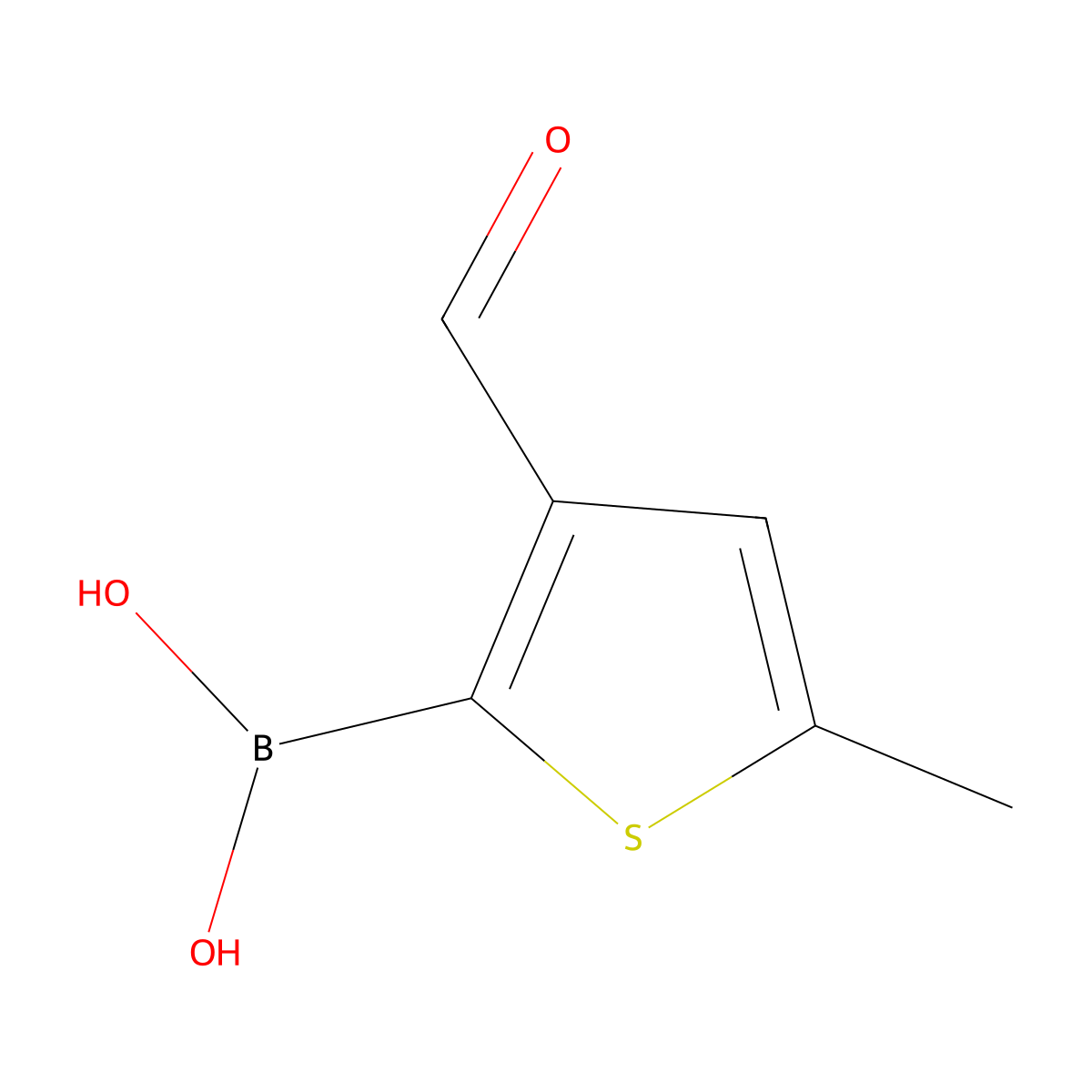3-Formyl-5-Methyl-2-Thiopheneboronic acid molecular structure, CAS 36155-76-7