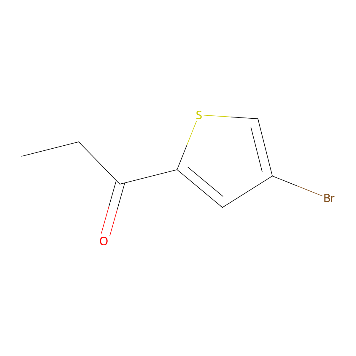 4-Bromo-2-propionylthiophene molecular structure, CAS 36155-78-9