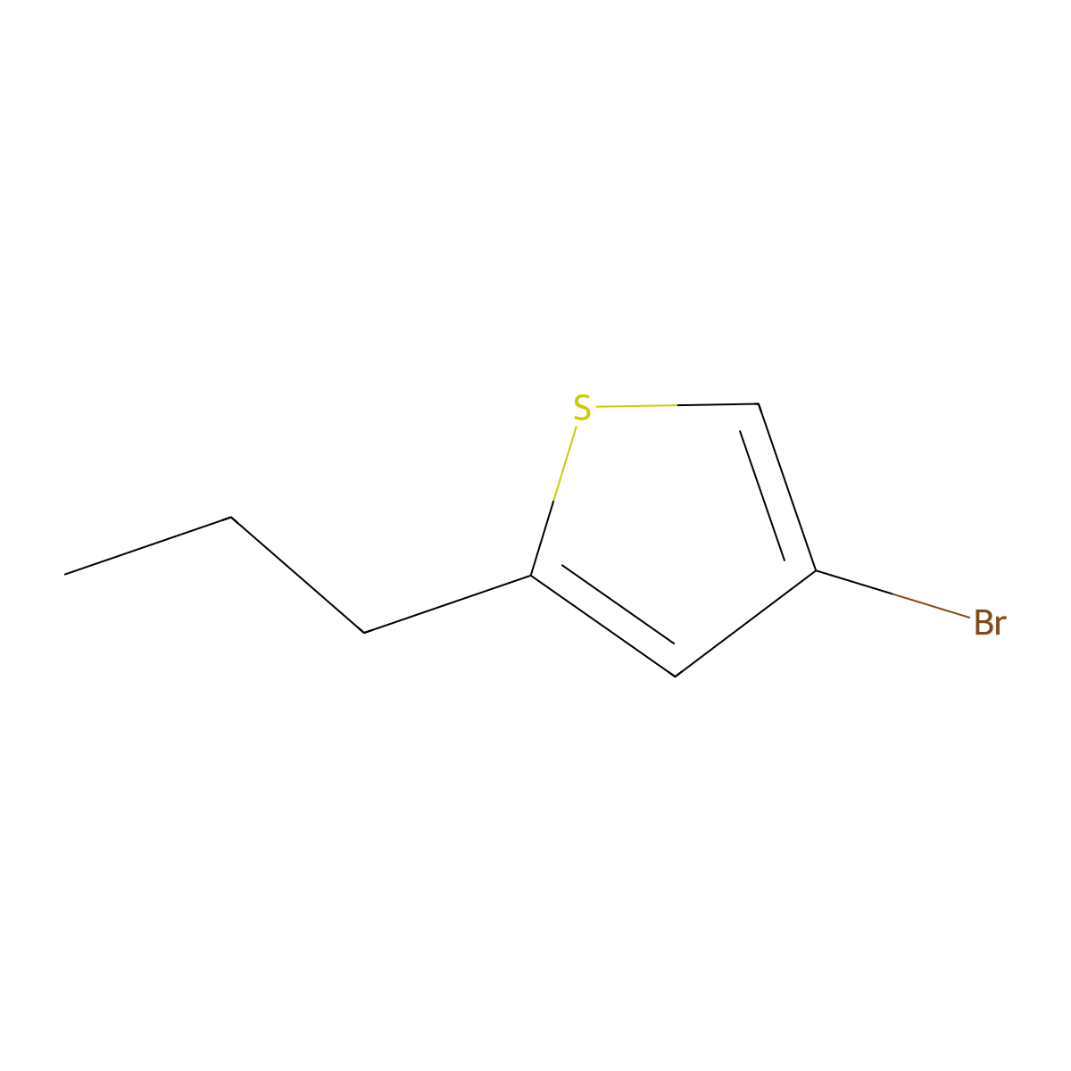 4-Bromo-2-propylthiophene molecular structure, CAS 36155-79-0