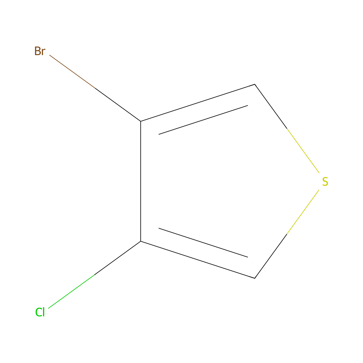 3-Bromo-4-chlorothiophene molecular structure, CAS 36155-88-1