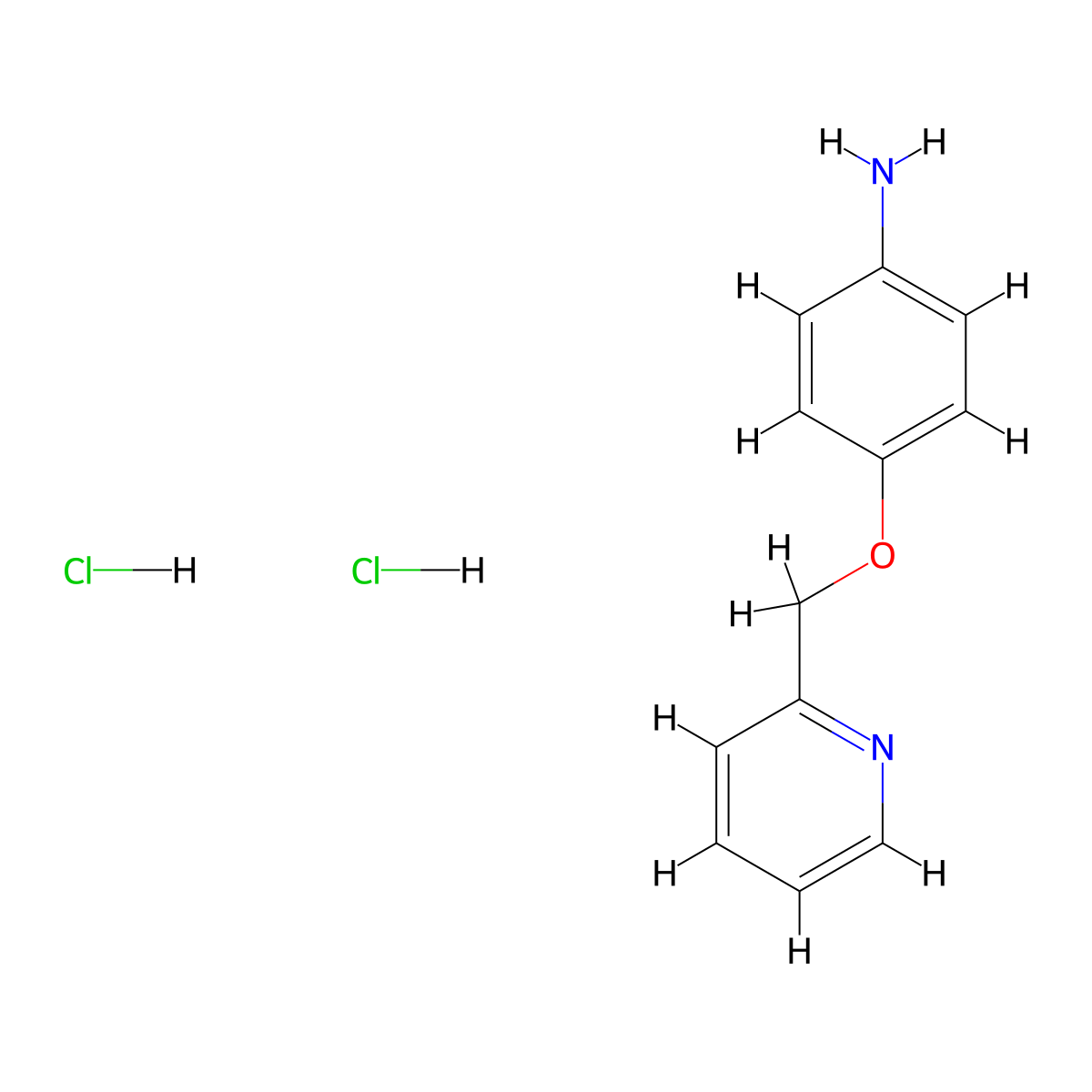4-(Pyridin-2-ylmethoxy)aniline dihydrochloride molecular structure, CAS 361551-42-0