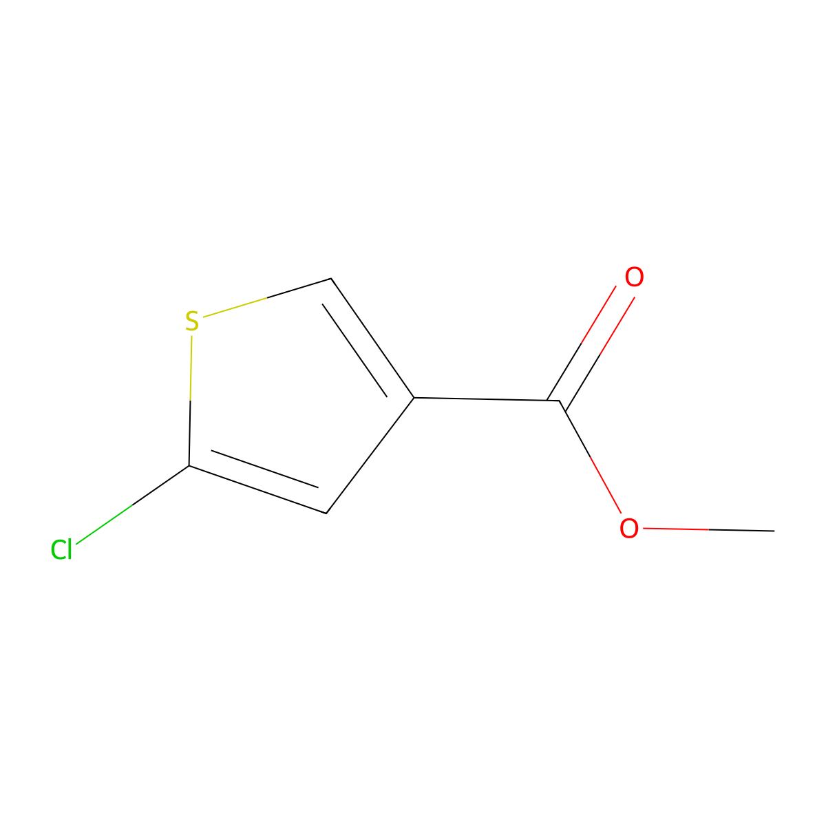 Methyl 5-chlorothiophene-3-carboxylate molecular structure, CAS 36157-43-4
