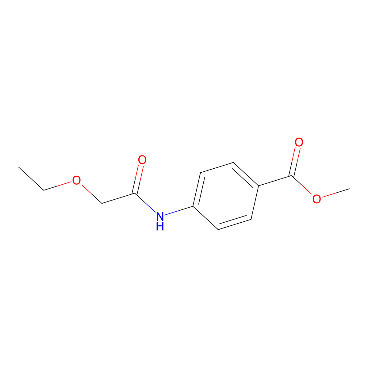 Methyl 4-[(ethoxyacetyl)amino]benzoate molecular structure, CAS 36157-91-2