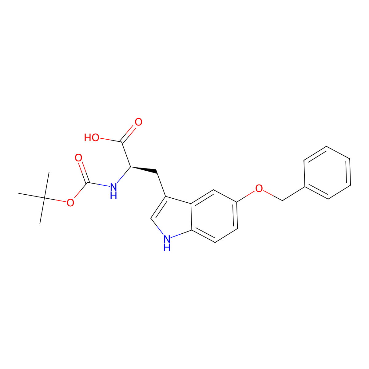 Boc-5-benzyloxy-d-tryptophan molecular structure, CAS 361576-58-1