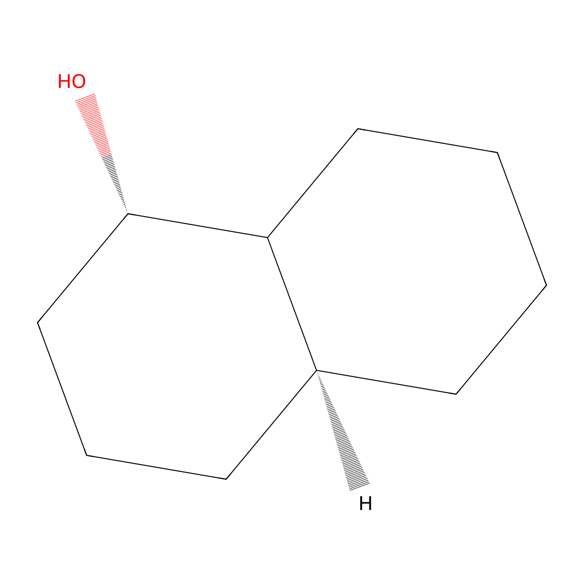 (1S,4aS)-1,2,3,4,4a,5,6,7,8,8a-decahydronaphthalen-1-ol molecular structure, CAS 36159-47-4