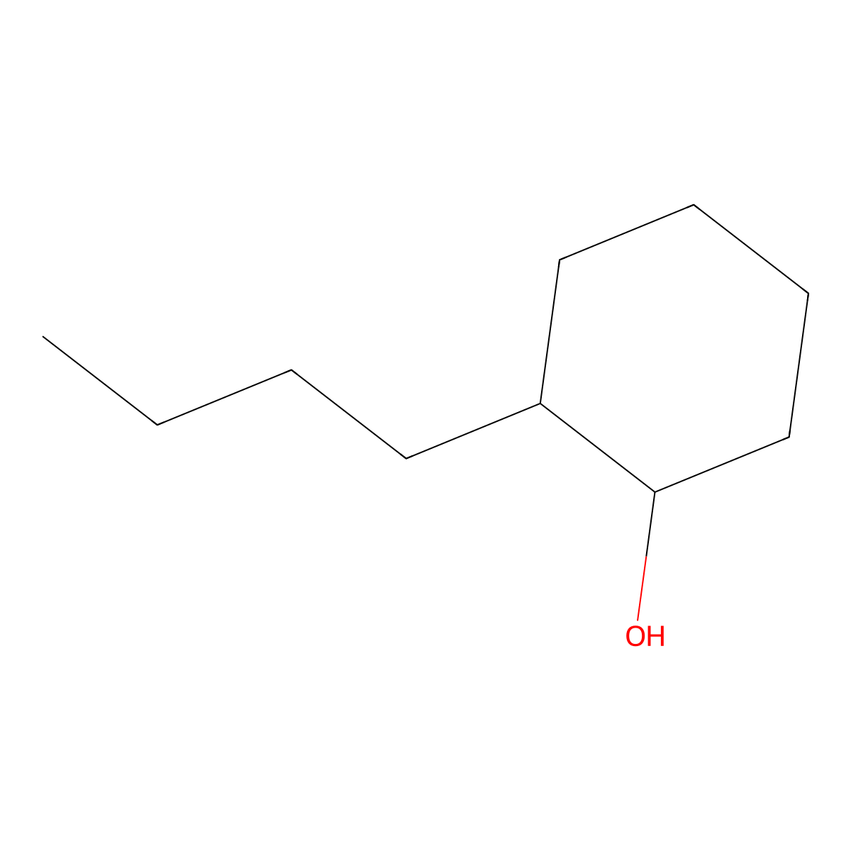 2-Butylcyclohexan-1-ol molecular structure, CAS 36159-49-6