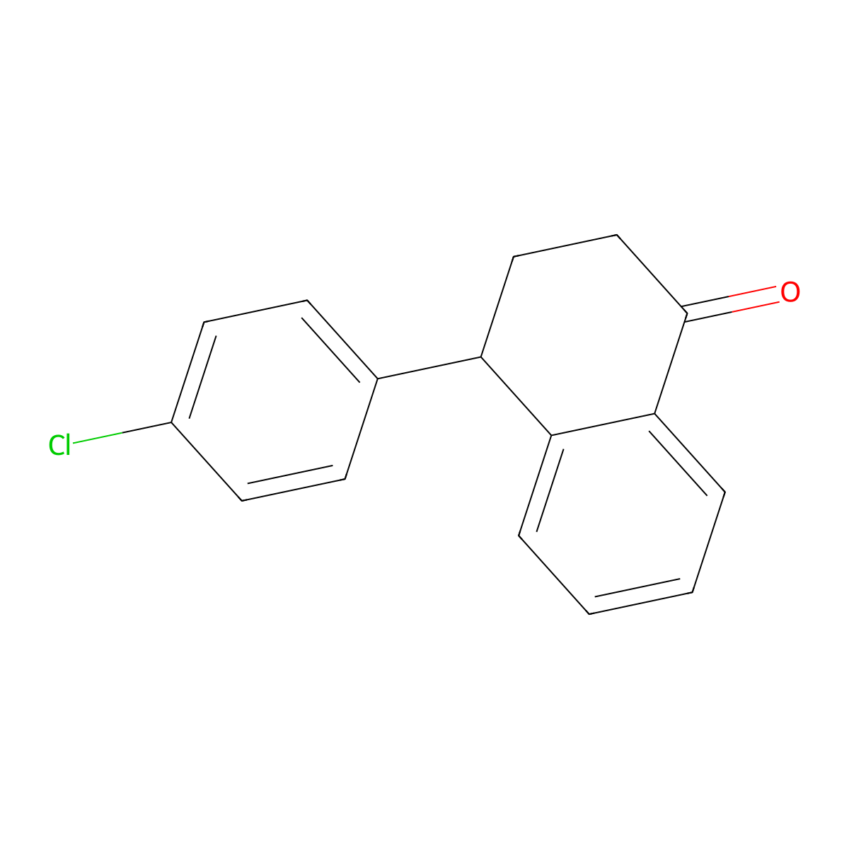 4-(4-Chlorophenyl)-3,4-dihydro-1(2H)-naphthalenone molecular structure, CAS 36159-73-6