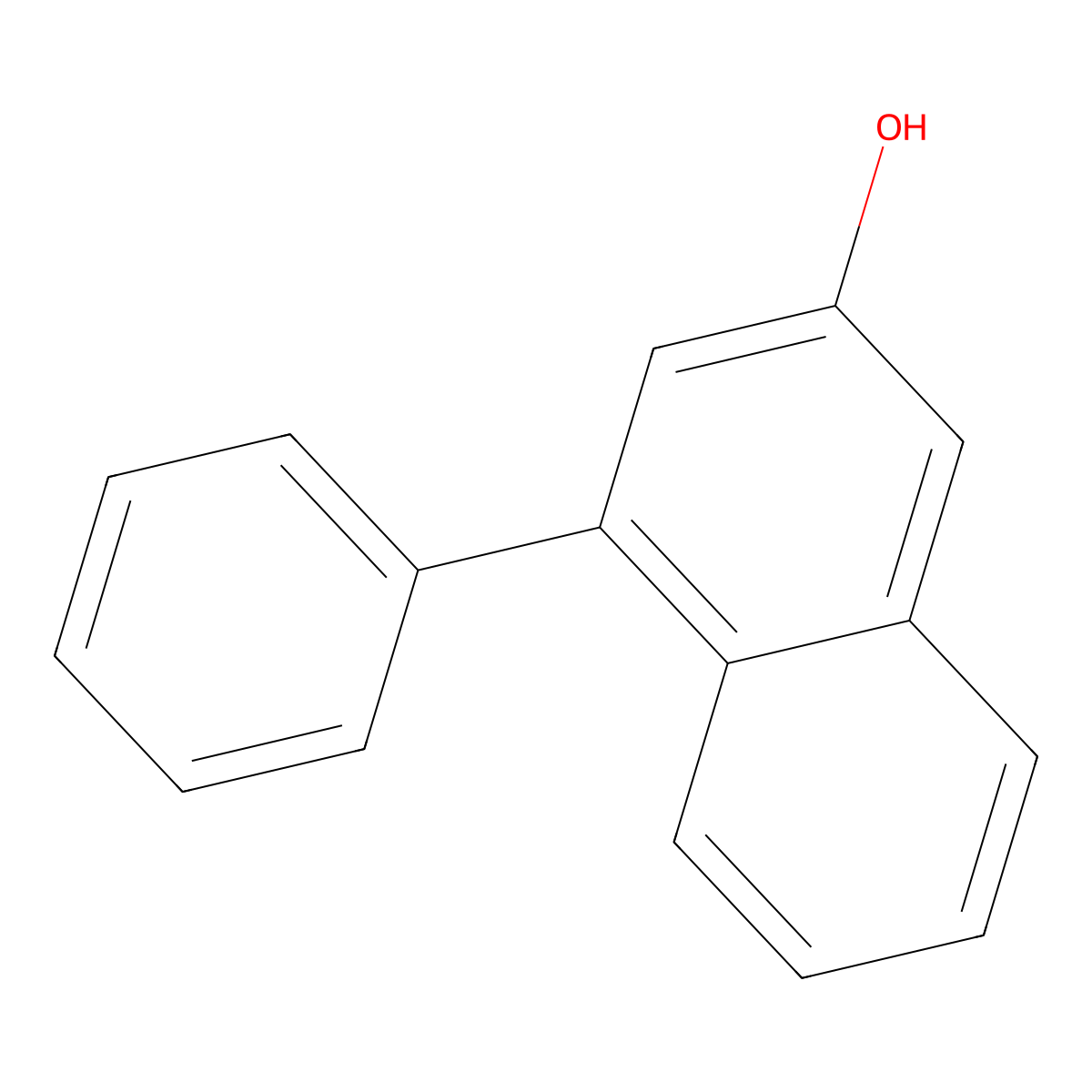 4-Phenylnaphthalen-2-ol molecular structure, CAS 36159-74-7