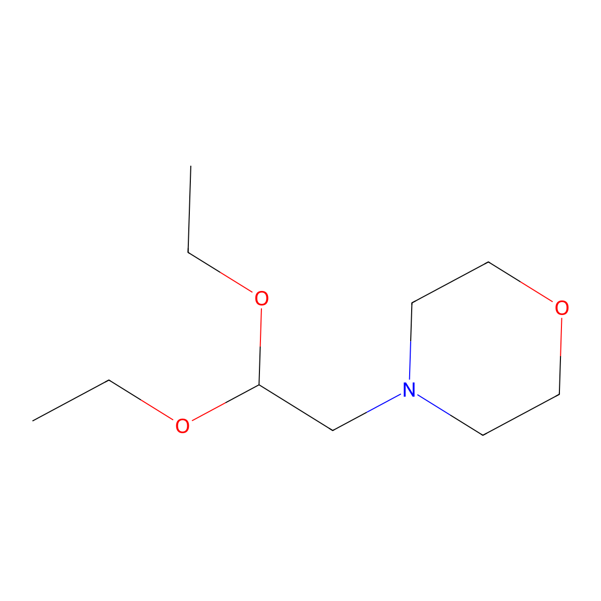 2-Morpholinoacetaldehyde diethylacetal molecular structure, CAS 3616-59-9