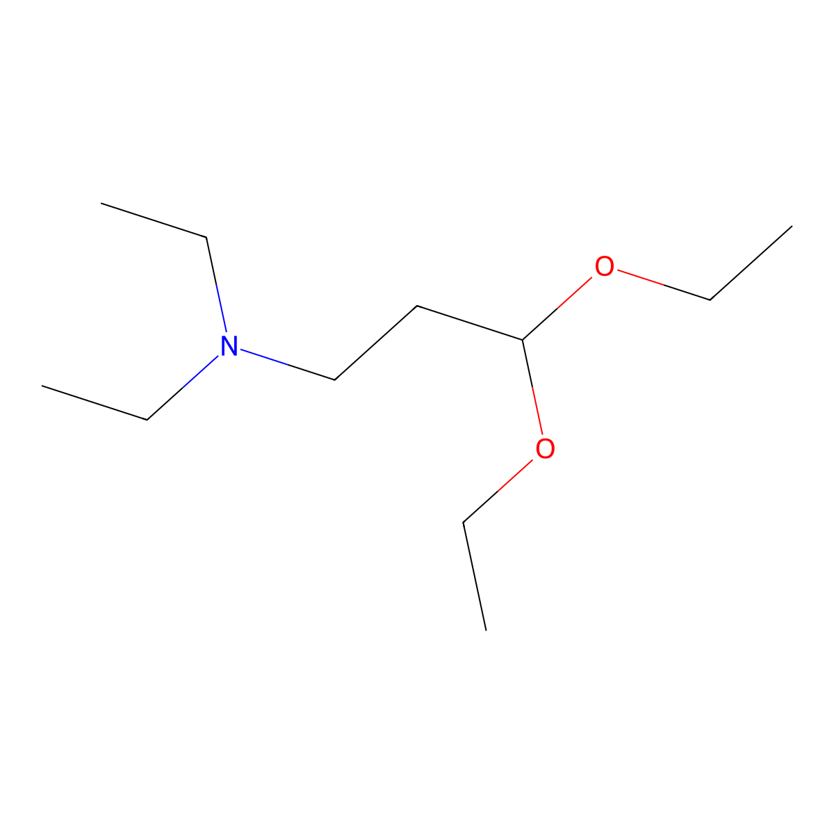(3,3-Diethoxypropyl)diethylamine molecular structure, CAS 3616-60-2