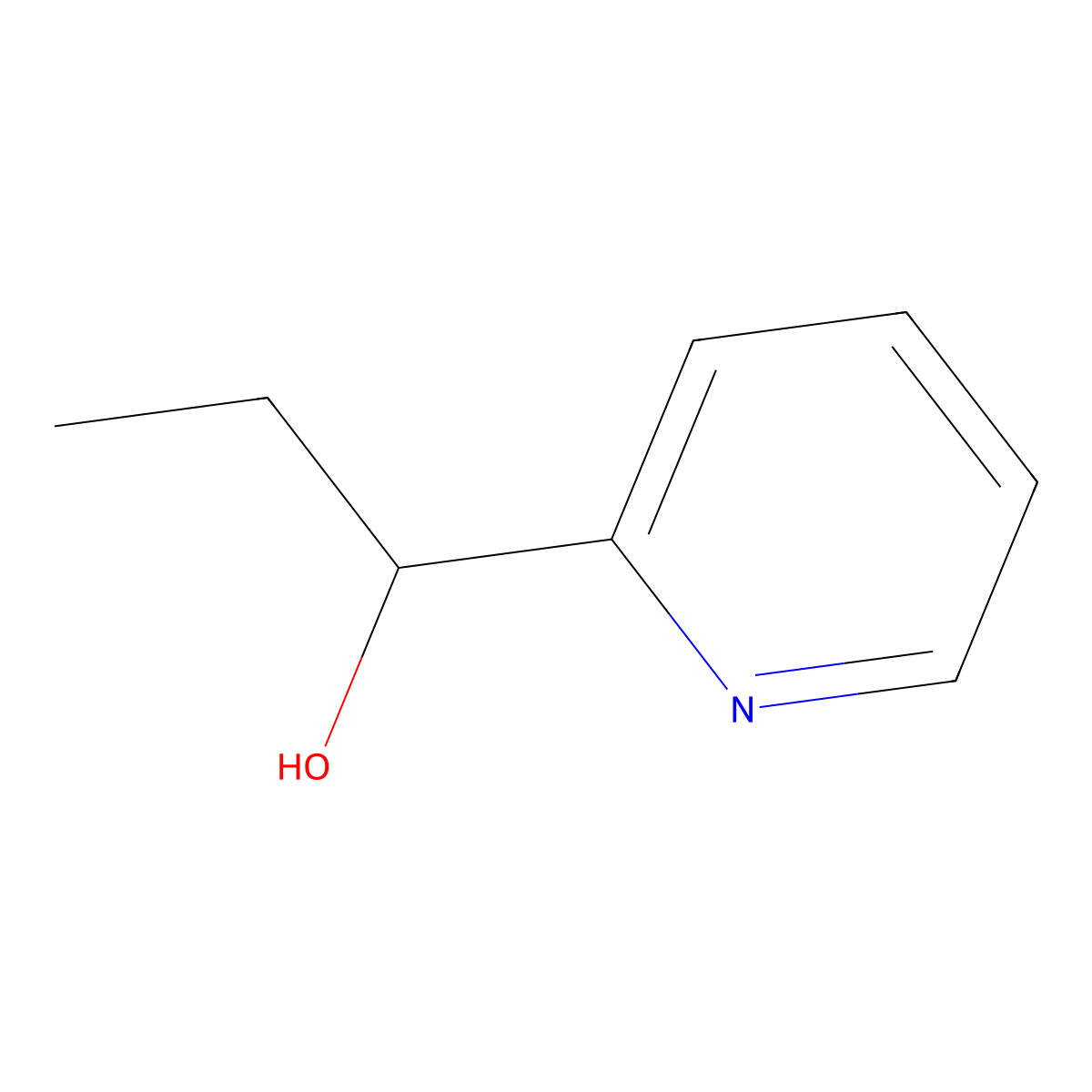 1-(Pyridin-2-yl)propan-1-ol molecular structure, CAS 3616-83-9